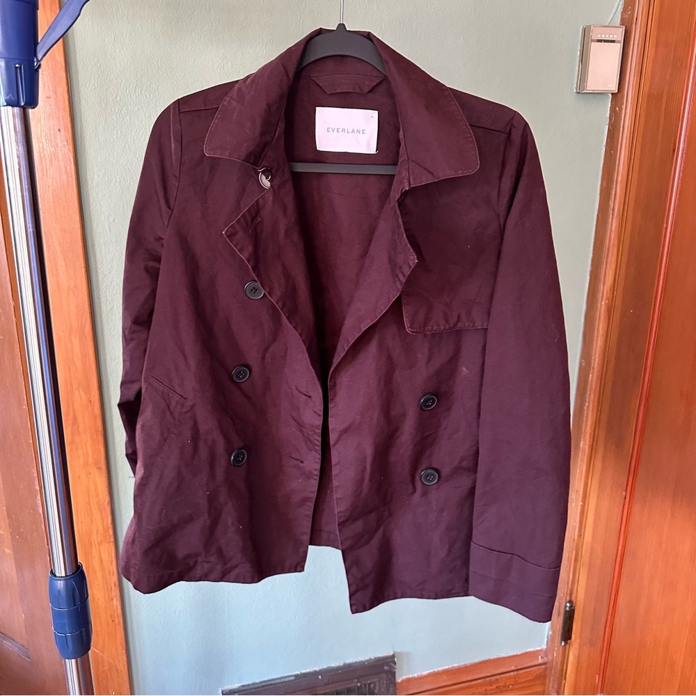 Everlane Swing Trench in Fig (plum) in XS